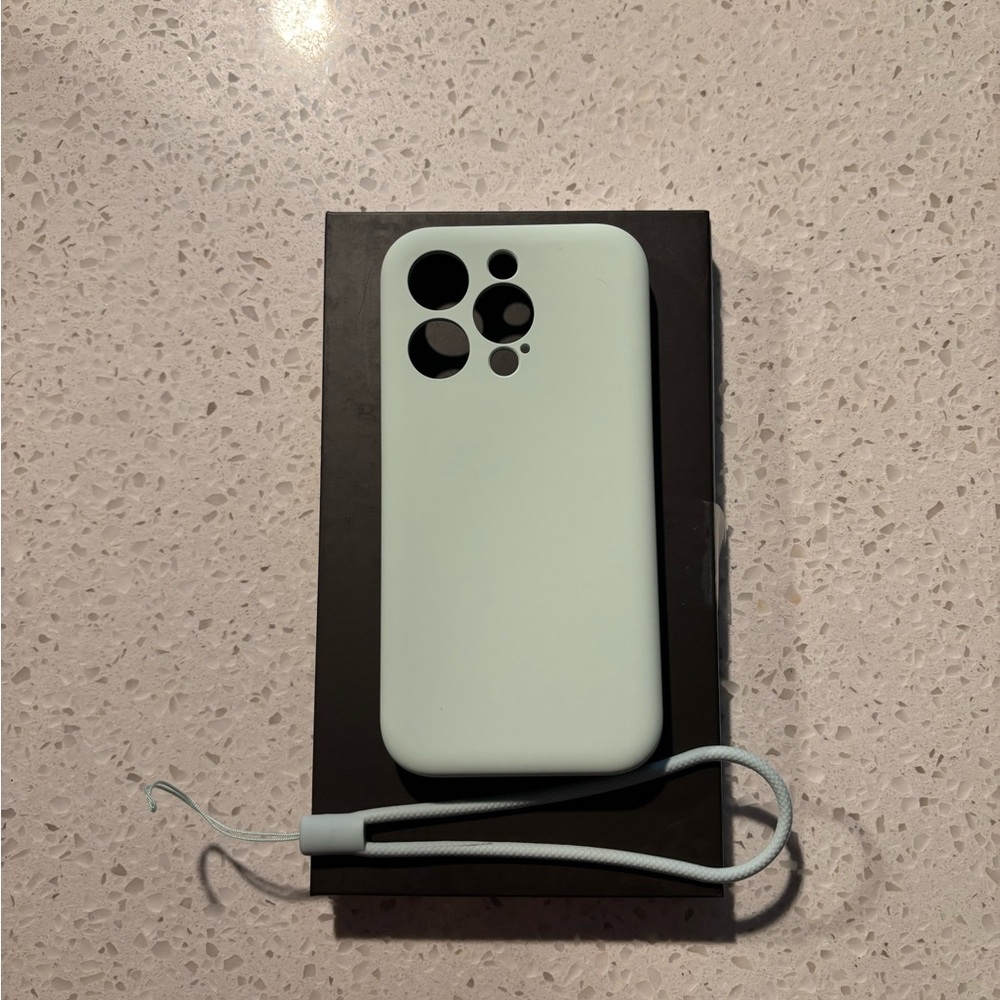 Mint Green iPhone 15 Pro Case with Strap